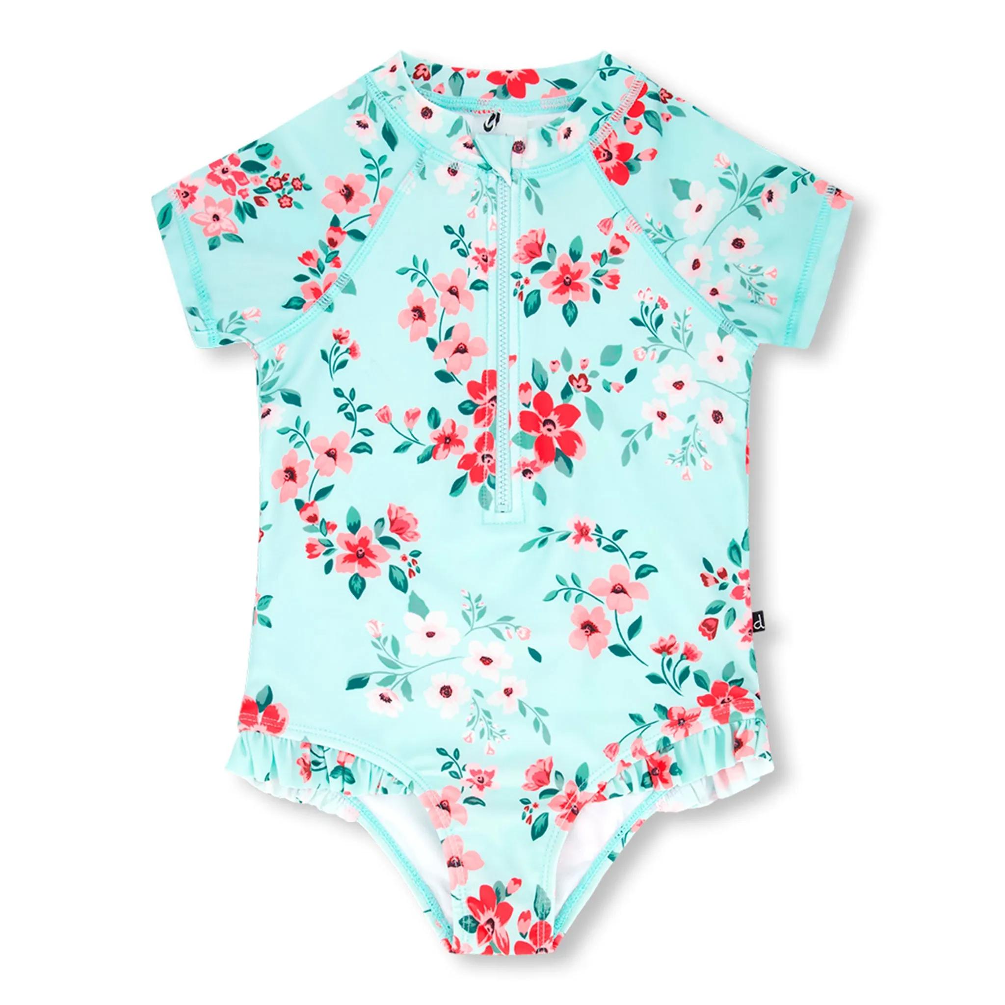 Deux par Deux Maillot UV Une Pièce Fleurs 2-6ans