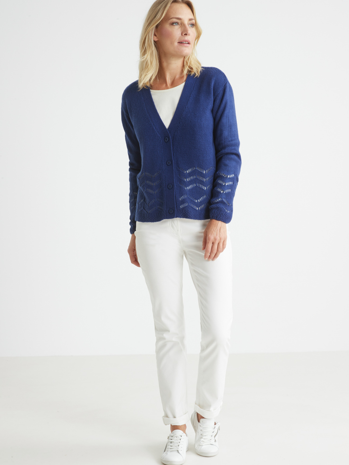 Gilet long encolure V