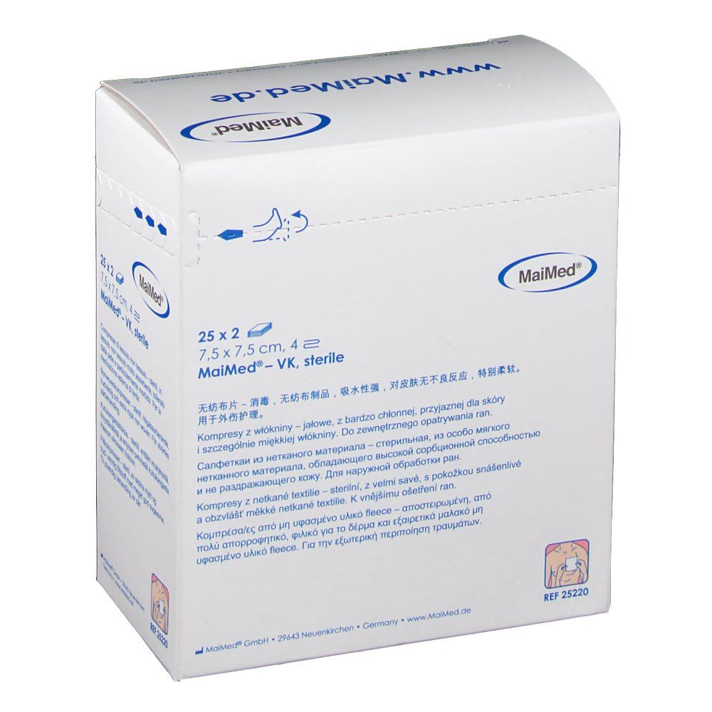 MaiMed® Vlieskompresse 7,5 cm x 7,5 cm steril