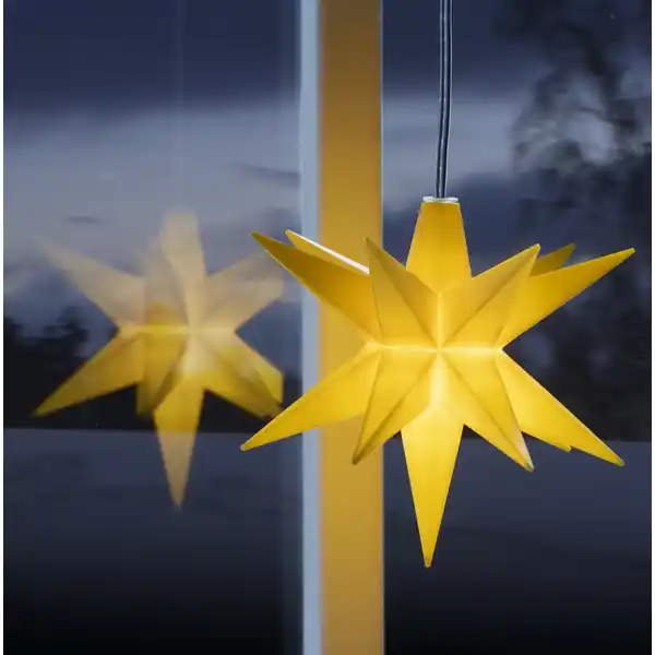 LED-Weihnachtsstern, 12 cm, gelb
