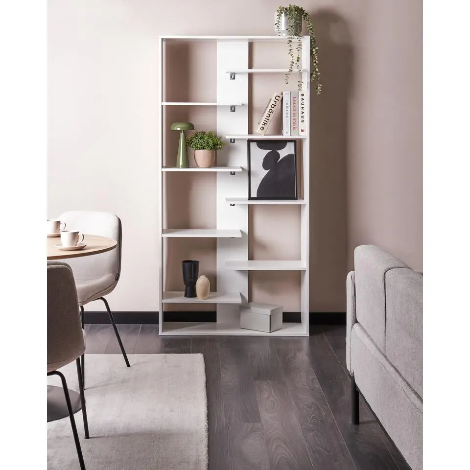 FONTAS - Boekenkast - Wit - Spaanplaat