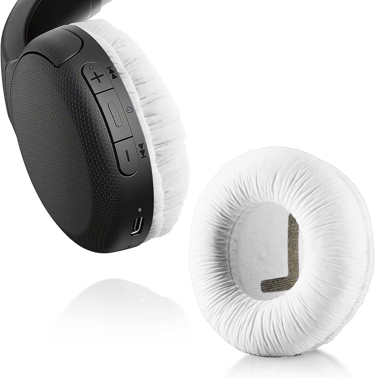 (1 Paar) Sony WH-CH500 / 510 / ZX3308BT / 310 / ZX100 / 600 / V15 Kopfhörer Ersatz Ohr Polster Kissen - Weiss