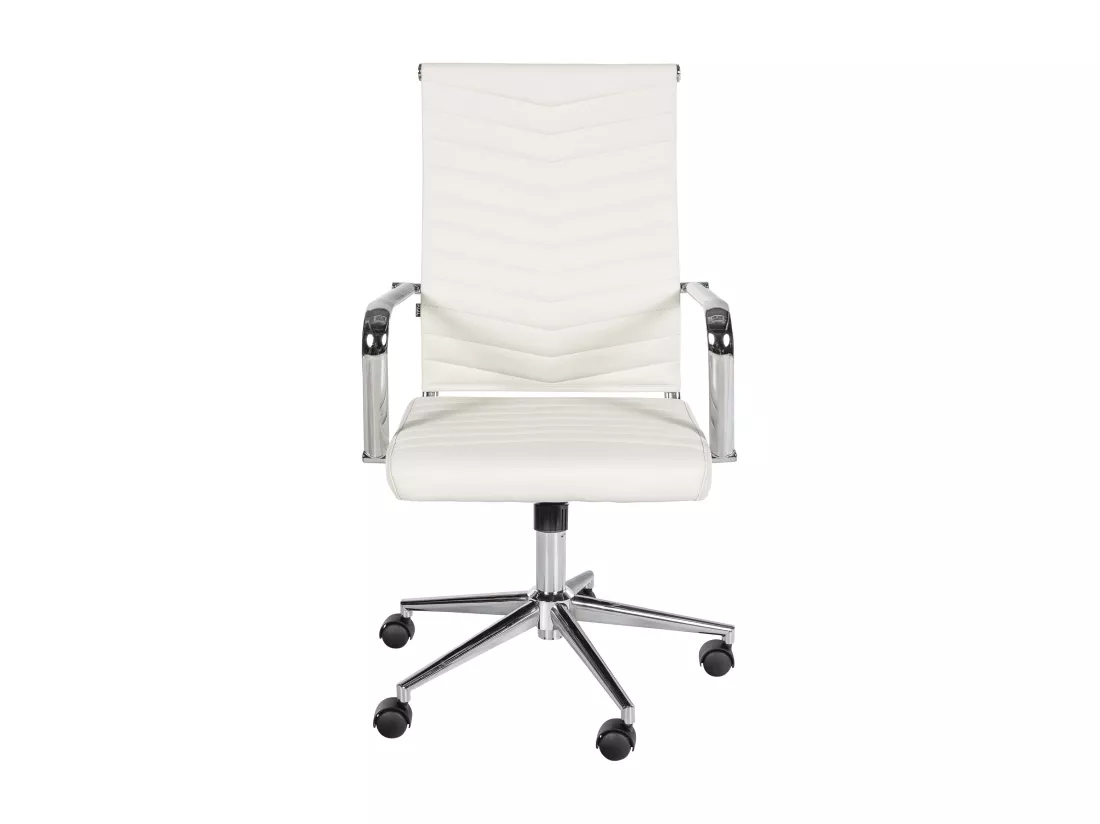 Chaise de bureau - Similicuir - Blanc - Canby