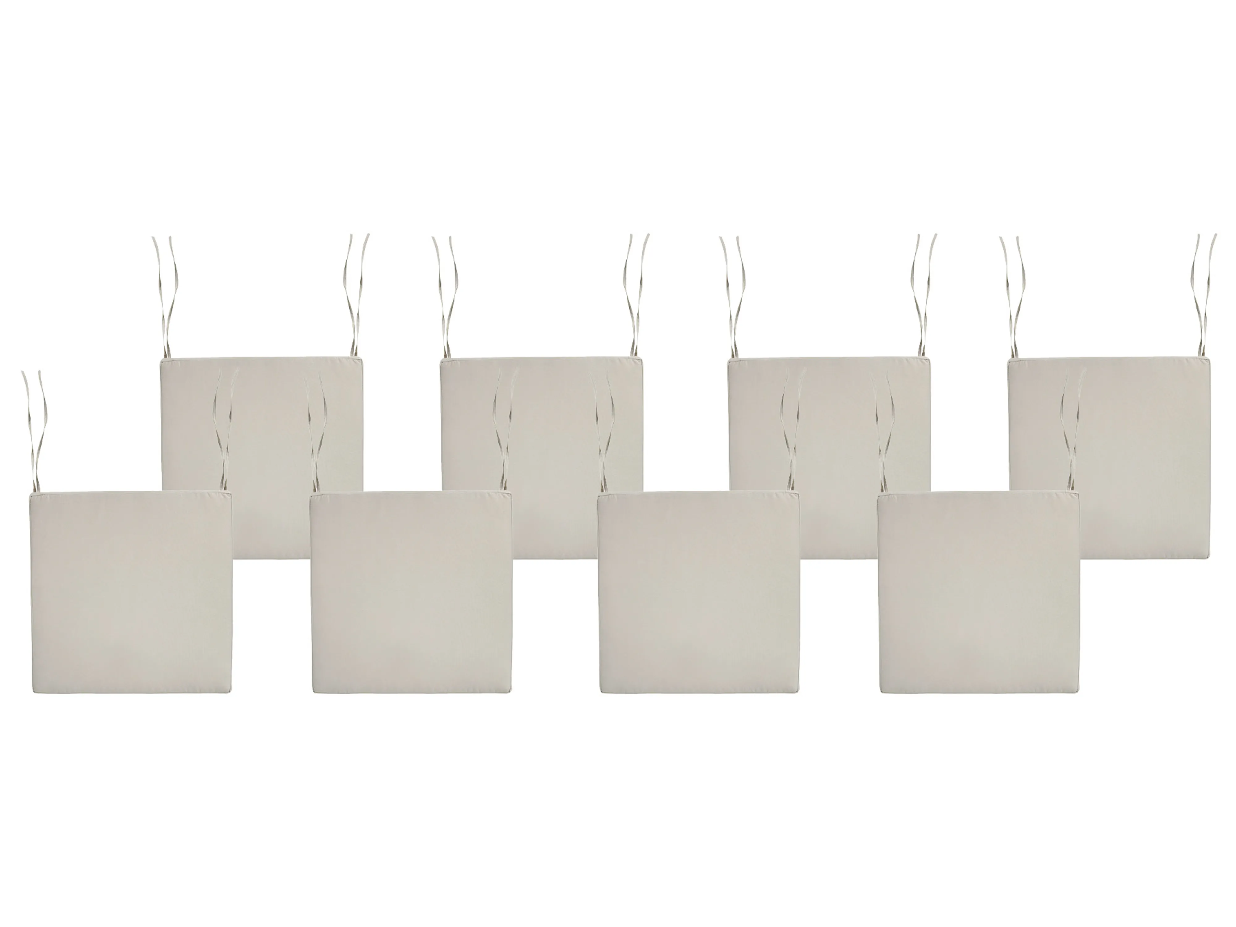 Set van 8 tuinzitkussens SASSARI PREMIUM 46 x 46 cm Taupe