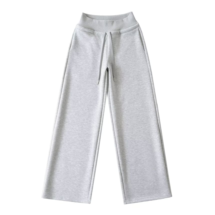 Overing - Broek met wijde pijpen en trekkoord in de taille
