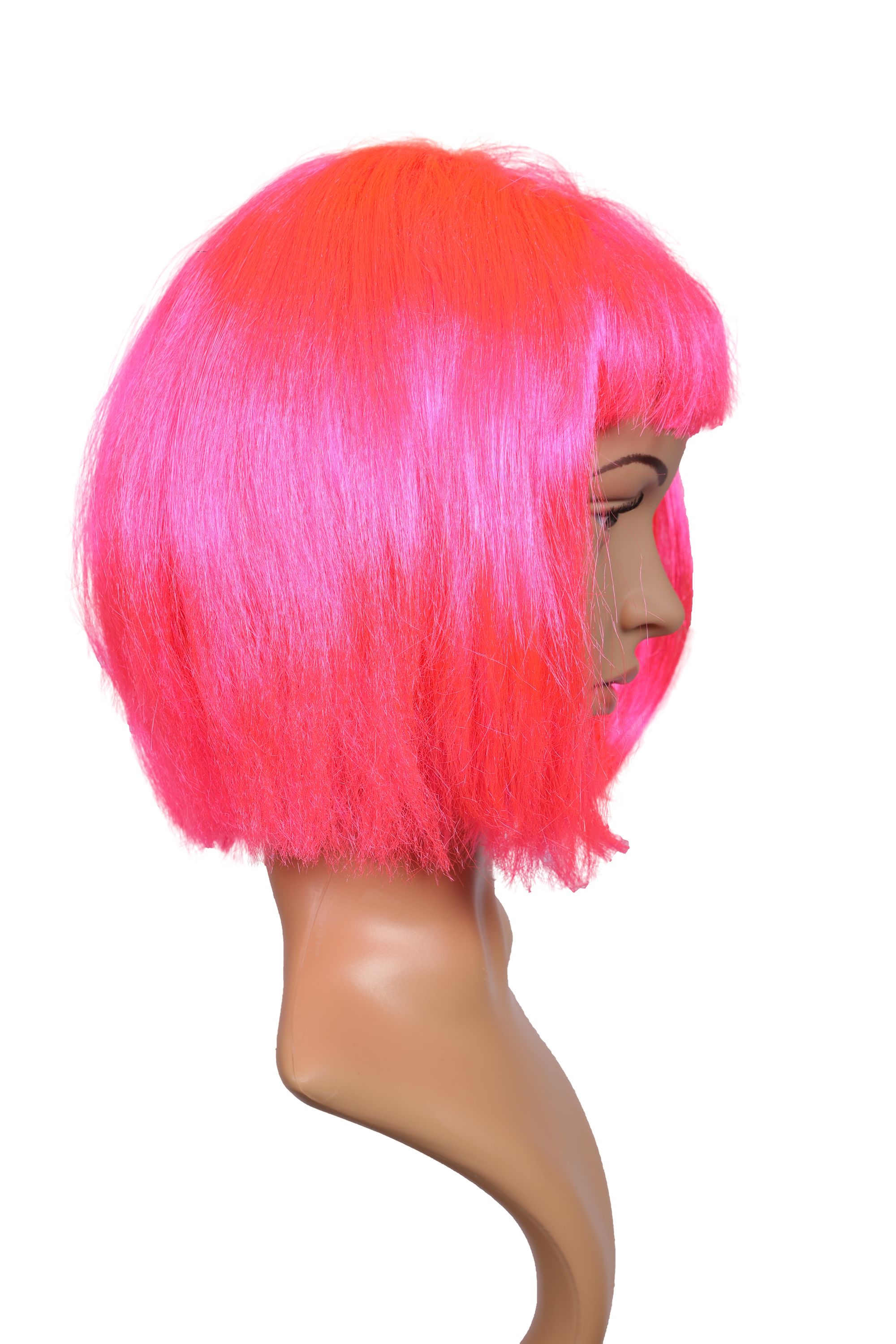 Perücke Pagenschnitt pink