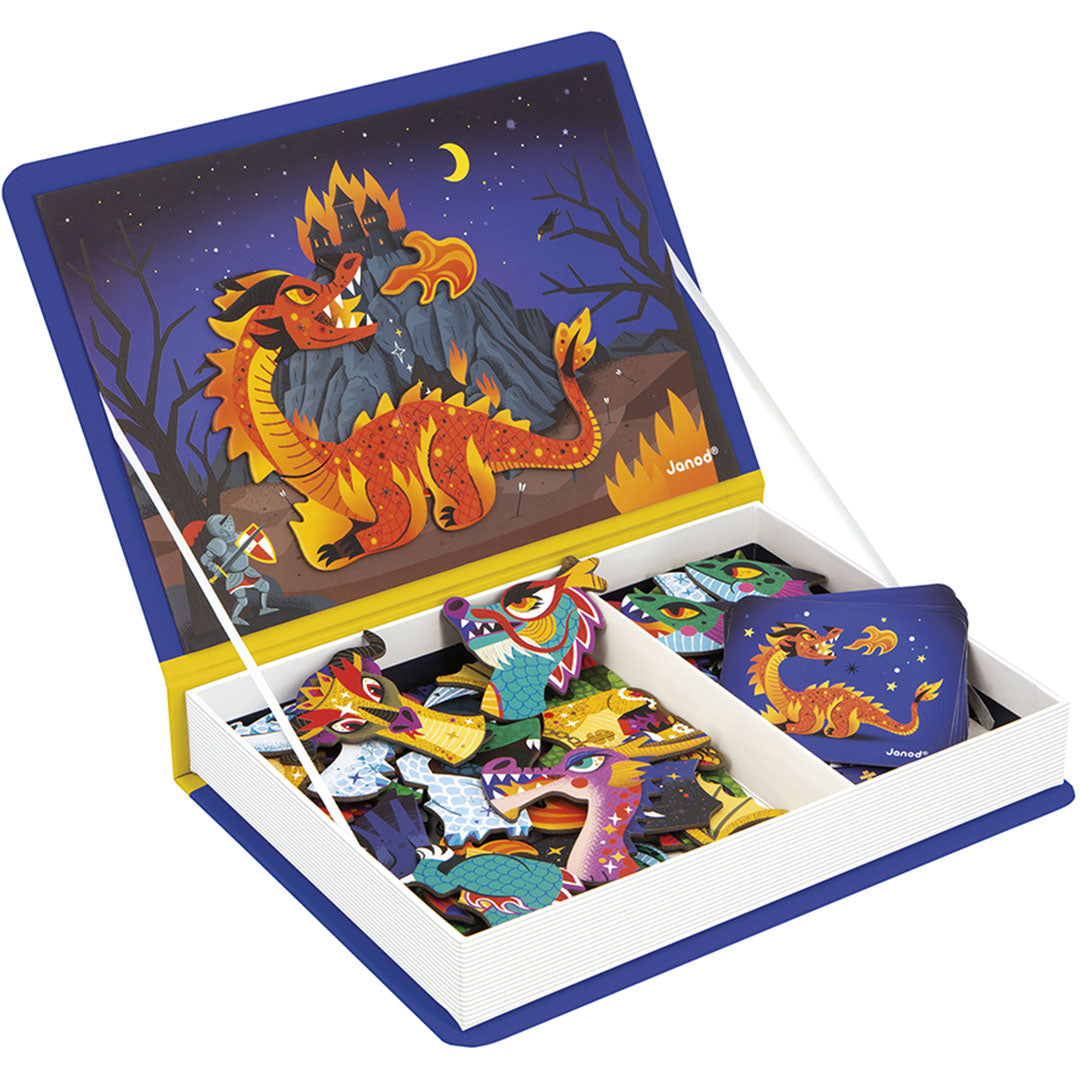 Janod magneetboek dragons - 53st