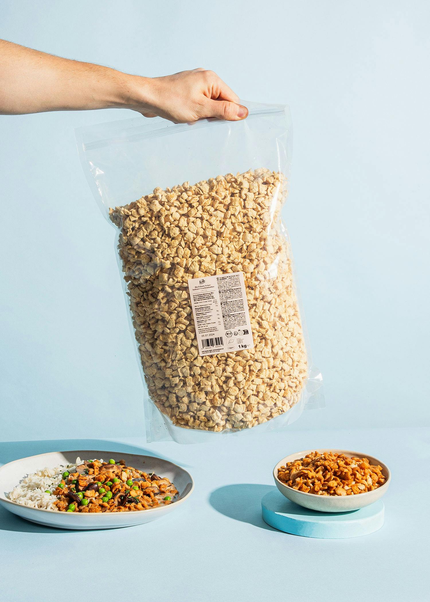 Bio Erbsen Ackerbohnen Geschnetzeltes 1 kg