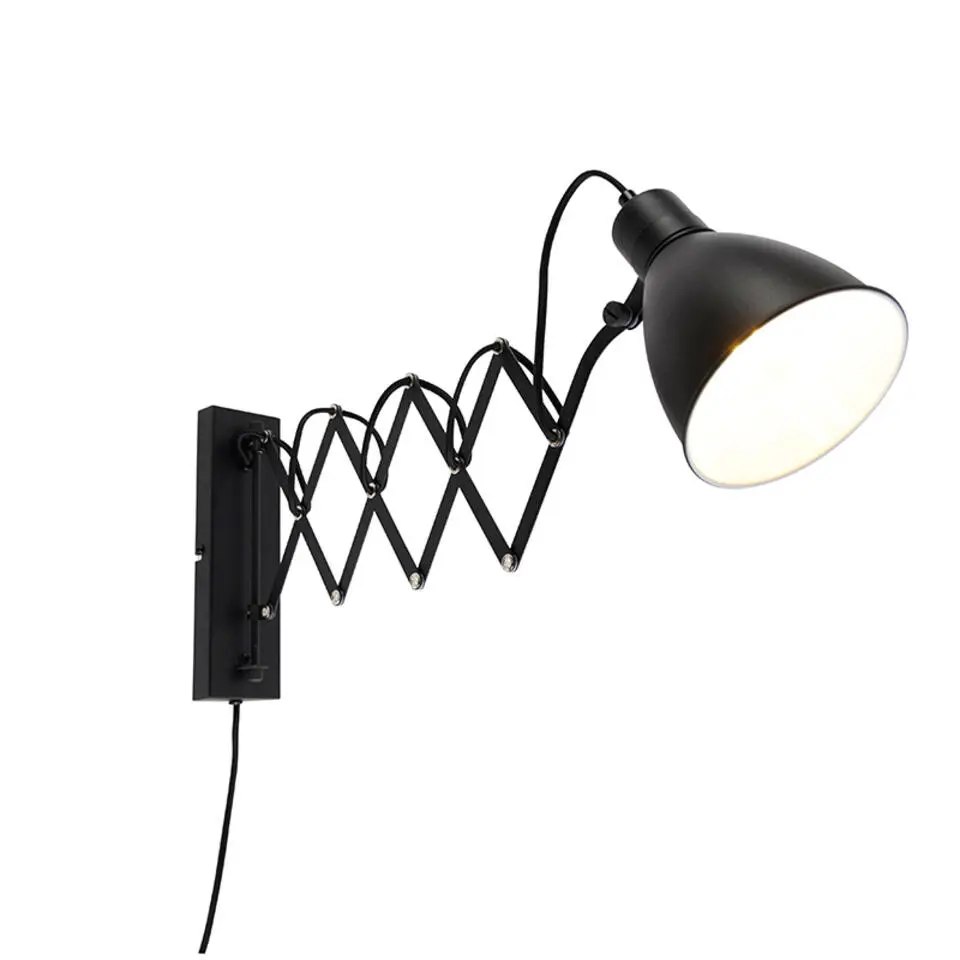 Qazqa wandlampen merle zwart e27