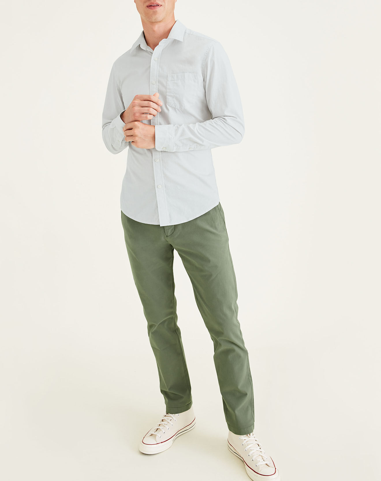 Dockers Chemise Slim Alpha Icon imprimée greige