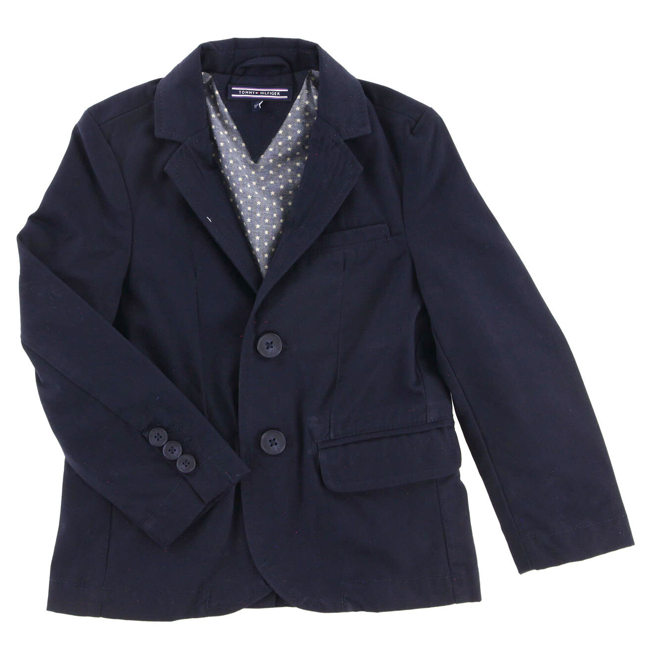 Tommy Hilfiger Veste Blazer en Coton Twill bleu nuit