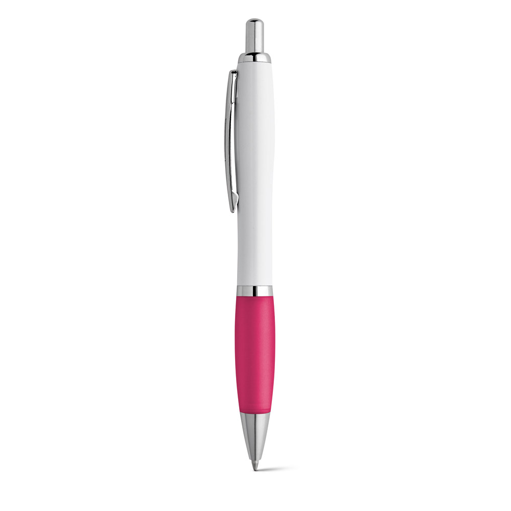 hi!dea 81132 - Stylo à bille en ABS blanc avec clip en métal
