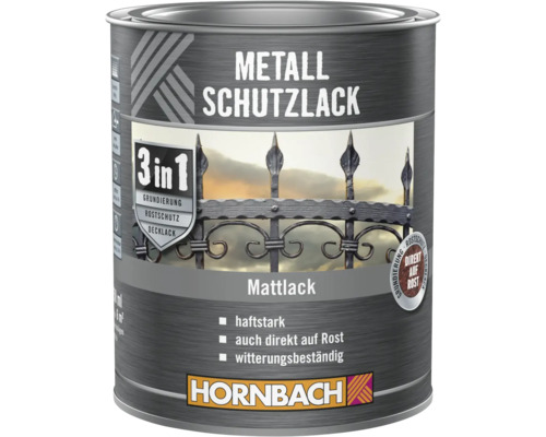 HORNBACH 3-in-1 Metaalbeschermende Verf, Mat Donkergroen, 750 ml