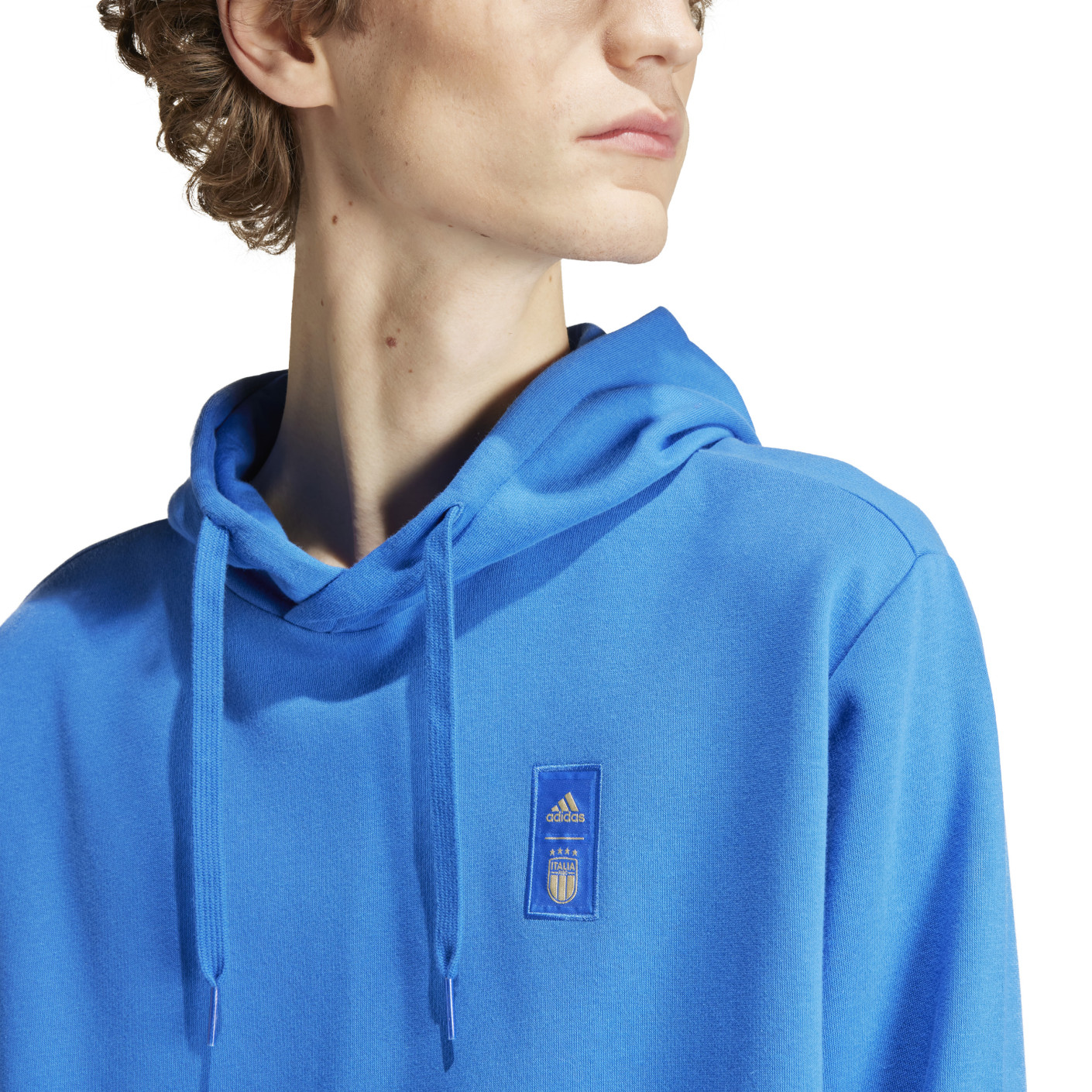 Adidas Italië DNA Hoodie 2024-2026 Blauw Goud