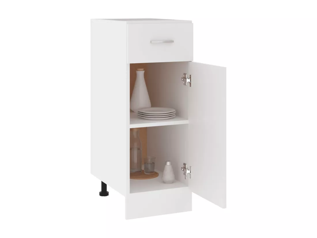 Armoire de plancher à tiroir Blanc 30x46x81,5cm Bois ingénierie
