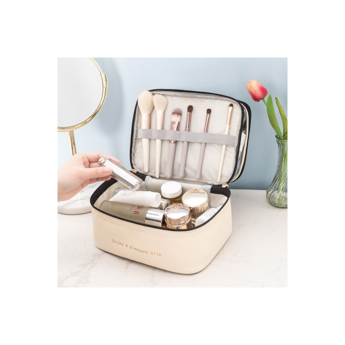 Sminkeveske Nødvendig Beige