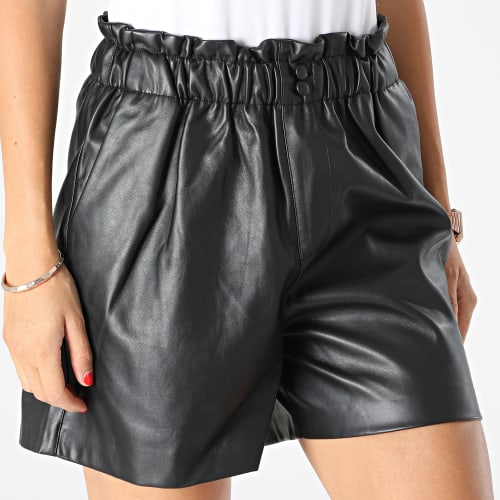 Short Enduit Femme Twix Noir