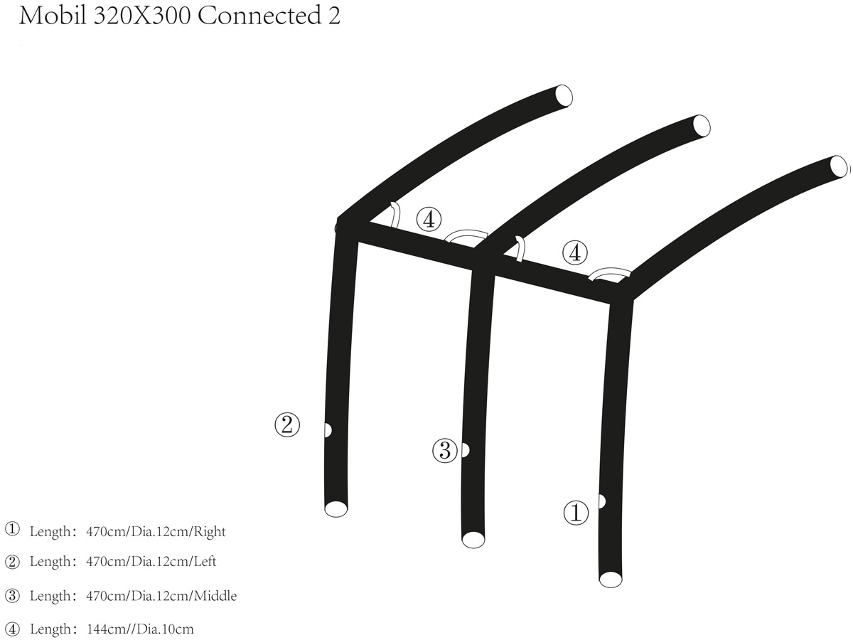 Obelink Mobil 320 Easy Air Connected maat 2 hoofd airtube rechts