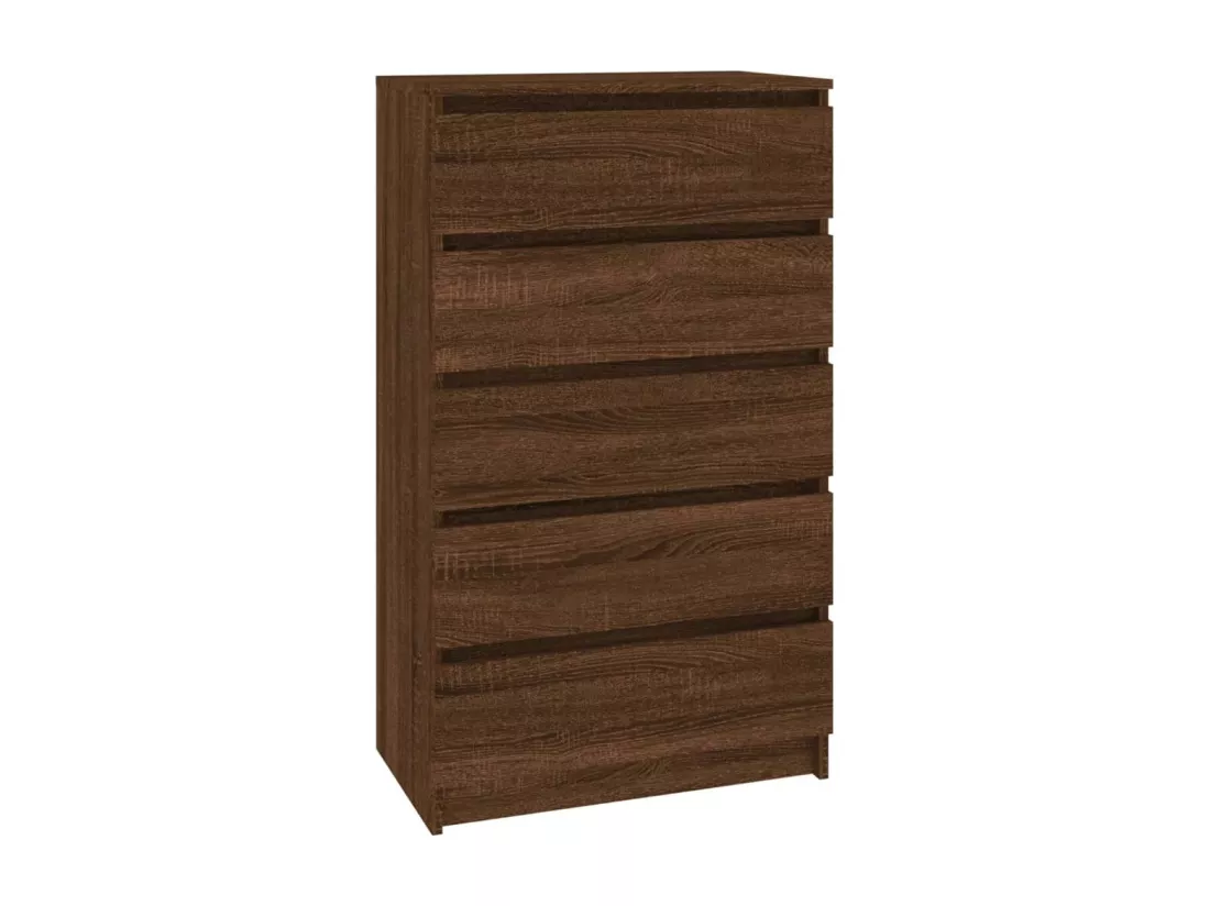 Commode Chêne marron 60x36x103 Bois d'ingénierie
