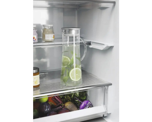HAIER HTW5620CNMP koel-vriescombinatie, afmetingen (B x H x D): 59,5 x 205 x 66,7 cm, koelgedeelte: 289 l, vriesgedeelte: 125 l, zwart