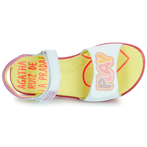 Agatha Ruiz de la Prada - SANDALIA PLAY - Blanc / Rose