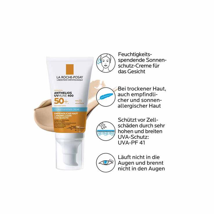 La Roche Posay Anthelios hydratisierende Creme getönt LSF 50 +, 2x50 ml