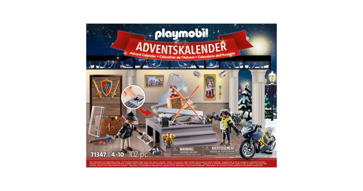 PLAYMOBILCity Action - Adventskalender Politie museumdiefstal Constructiespeelgoed  (71347)
