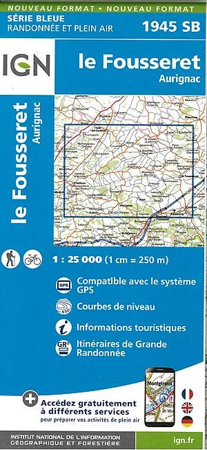 IGN - 1945 SB LE FOUSSERET 1 25 000
