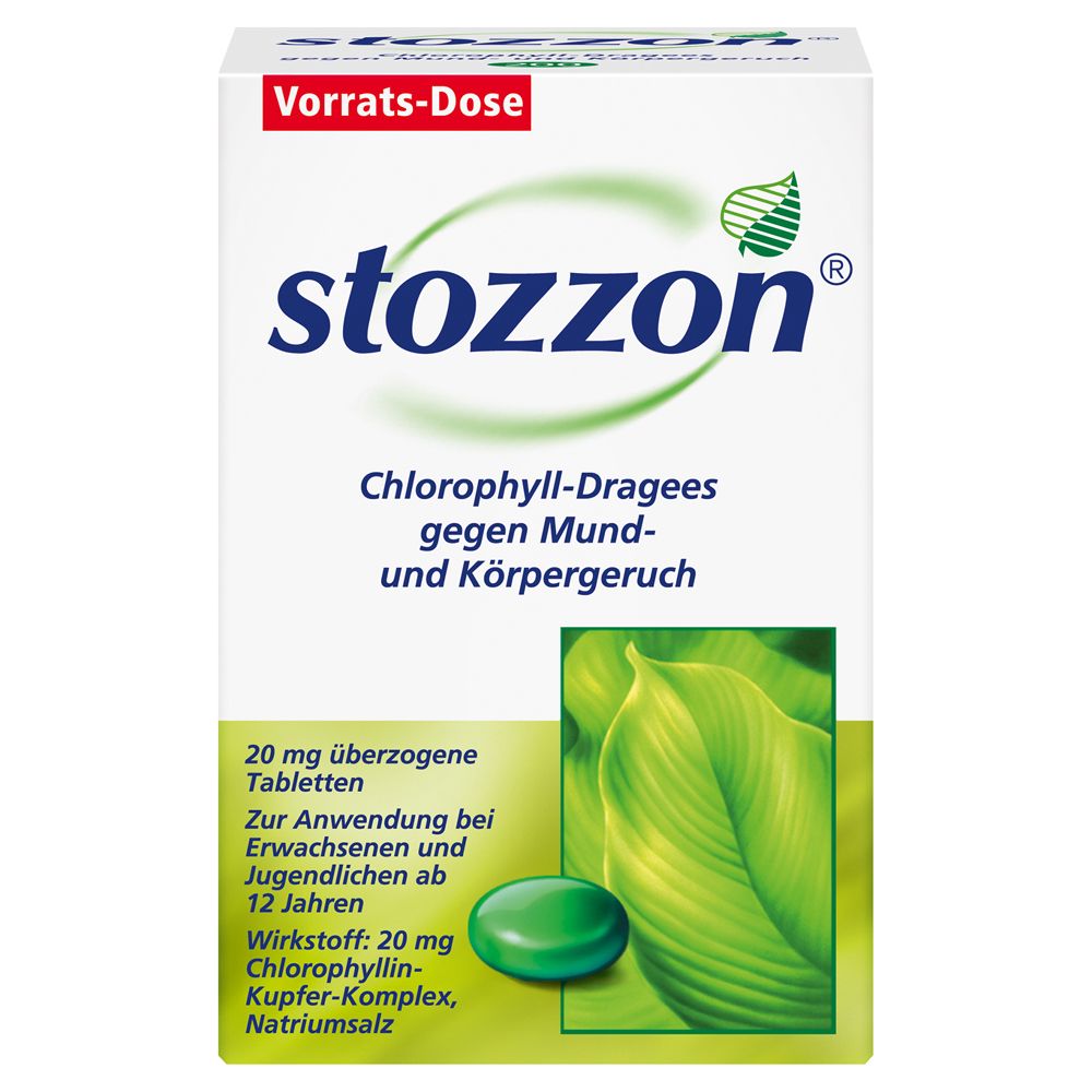 stozzon® Chlorophyll-Dragees gegen Mundgeruch und Körpergeruch