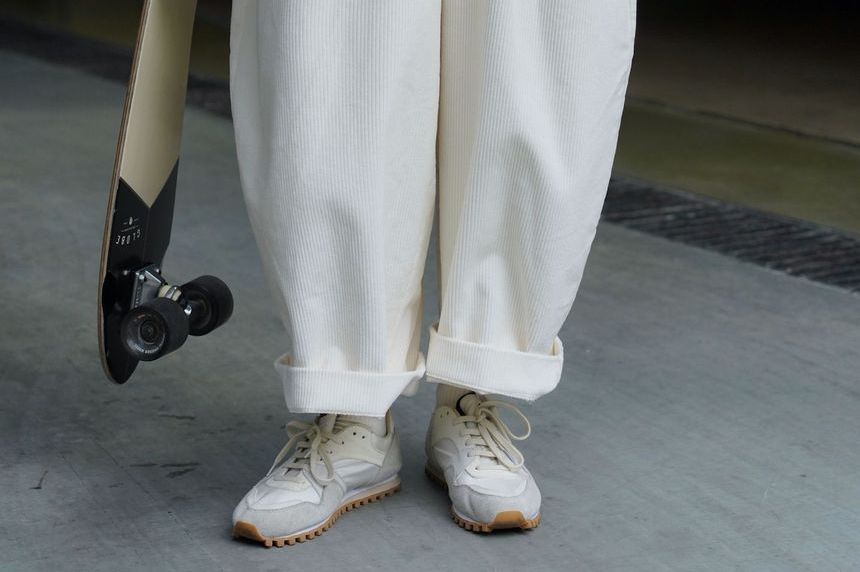 Shinobu - Harembroek van corduroy met elastische taille