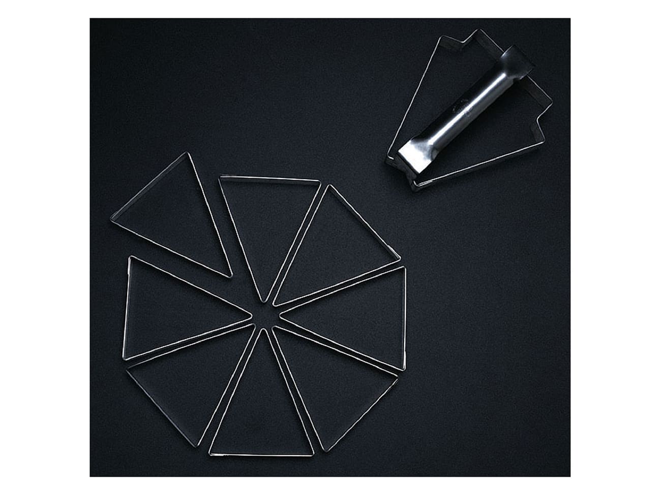 Tarte en triangles individuels - Huit triangles à tarte - Matfer