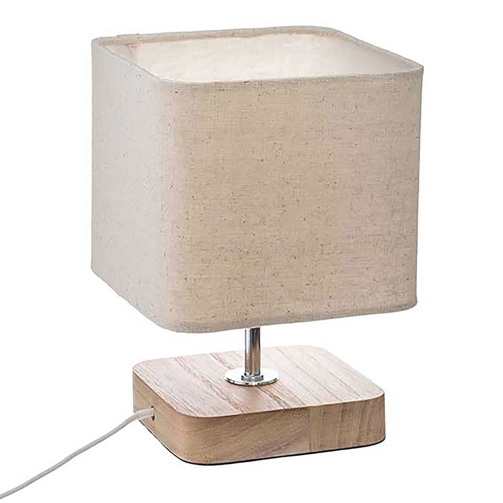 Lampe à poser bois TOXEY H 21cm