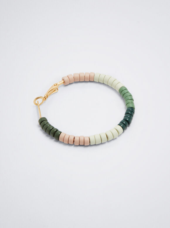 Brincos de argola com pedra - Multicoloridos