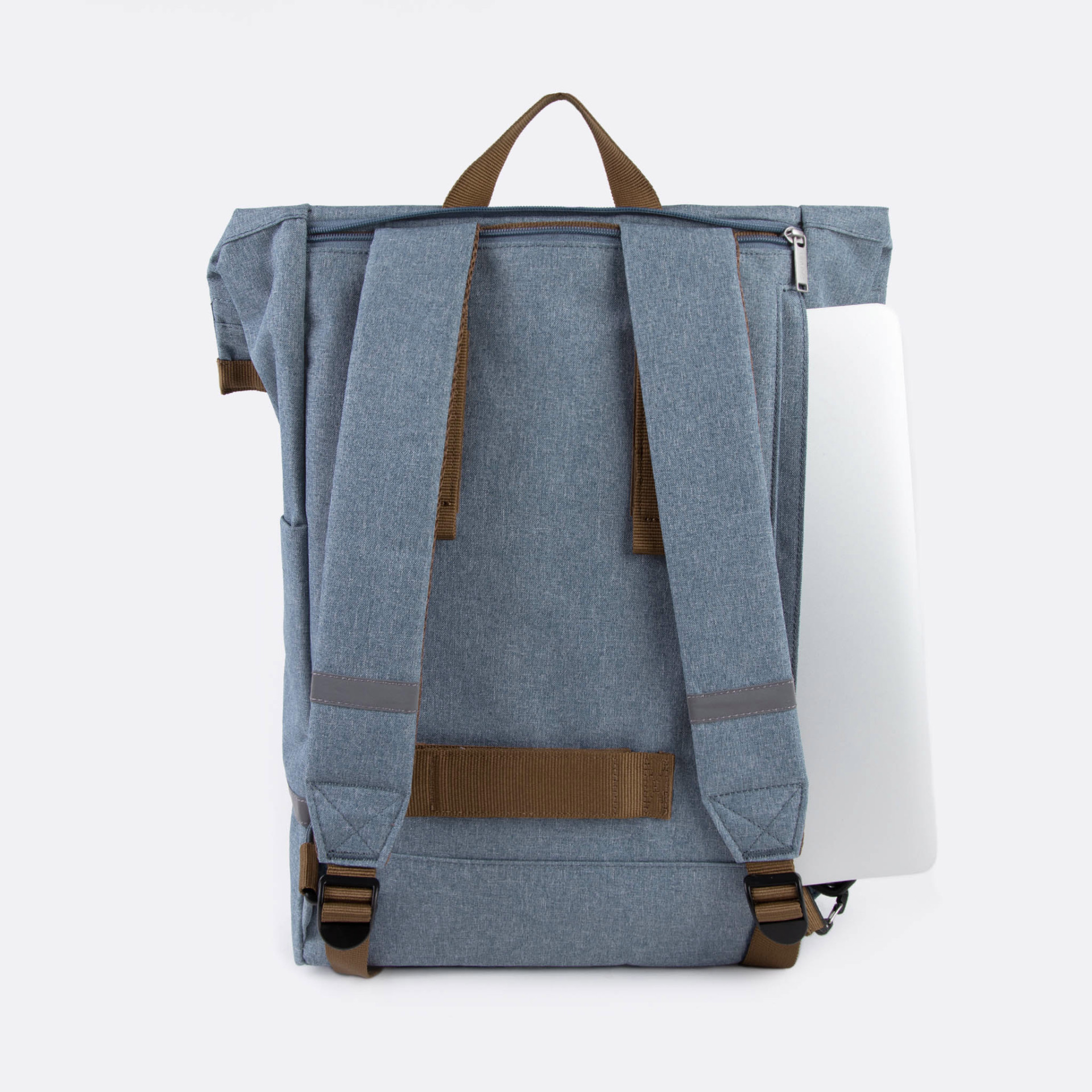 Sac à dos bleu vegan polyester recyclé - modèle cycling medium