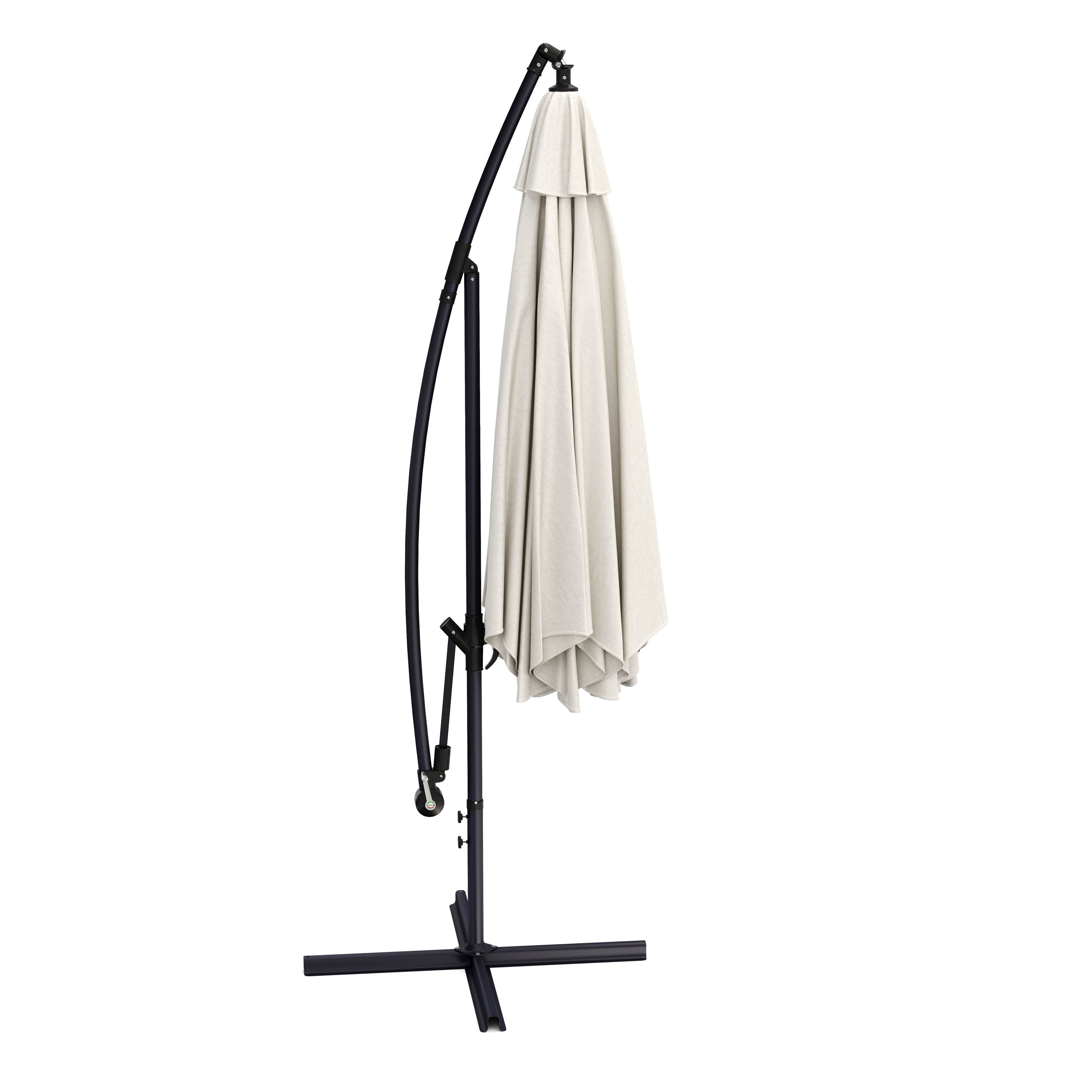 Sonnenschirm Ampelschirm SUN 350 cm weiss