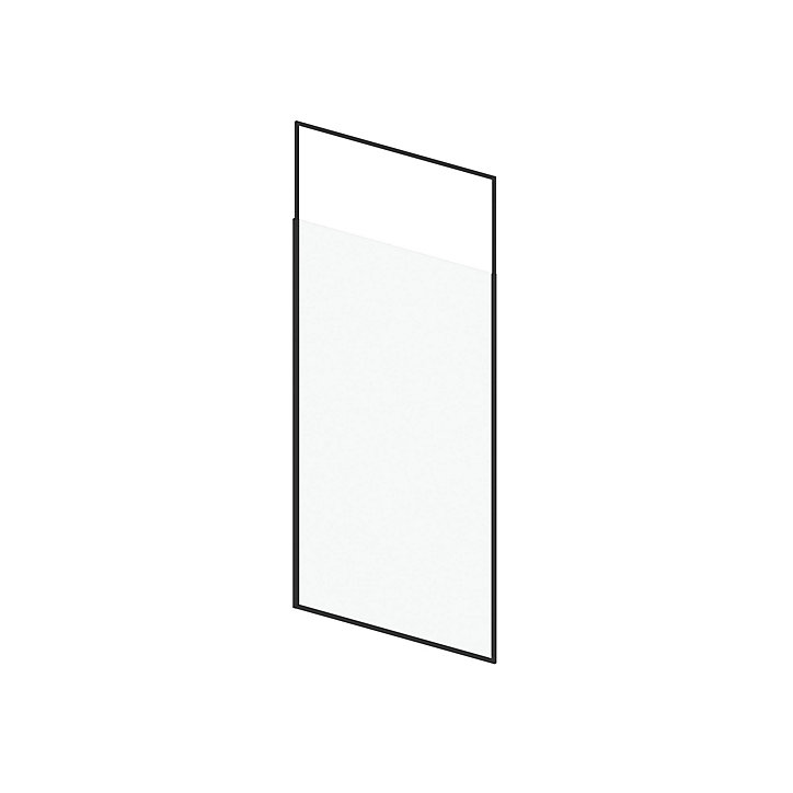 Paroi de douche à l'italienne extensible H.203/273 x l.120 cm, ép. 6 mm, profilé noir, Galedo