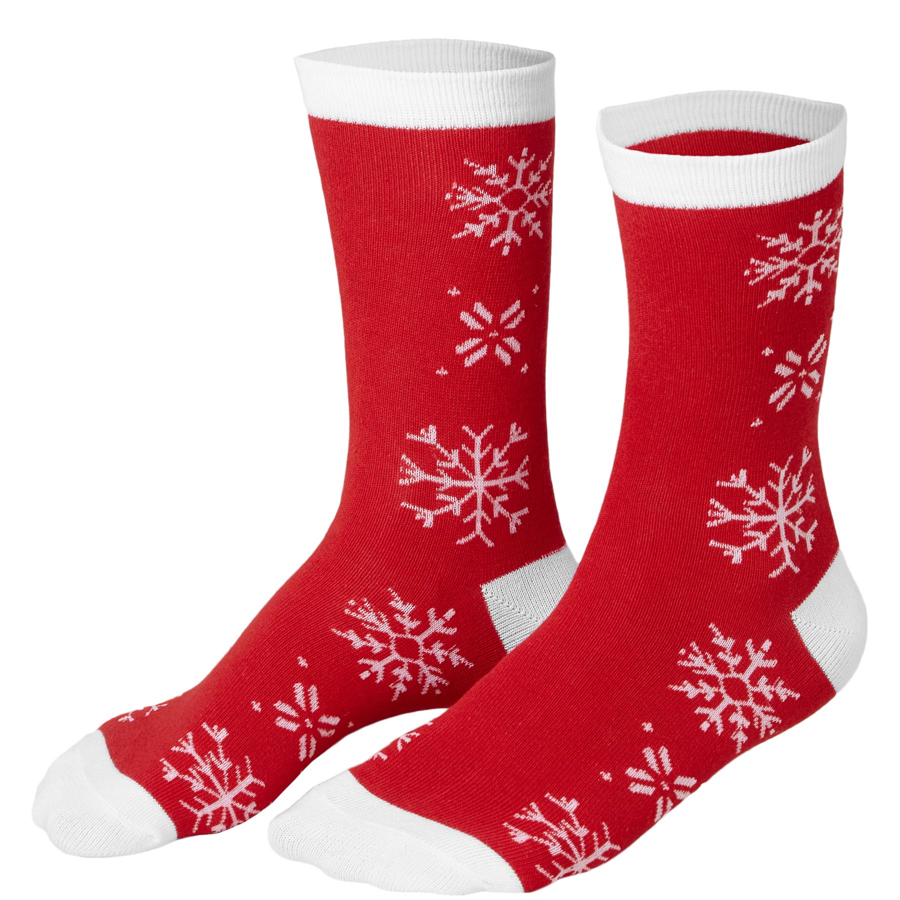 tectake® Weihnachtssocken mit Eisblumen-Motiv