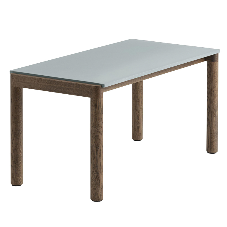 Muuto Couple salontafel 40x84 plain donker eiken pale blue