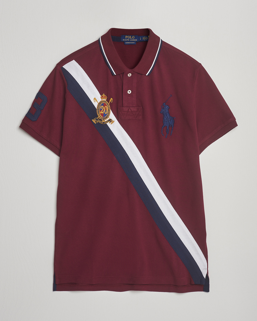 Polo Ralph Lauren Diagonal Stripe Big Pony Polo Classic Wine