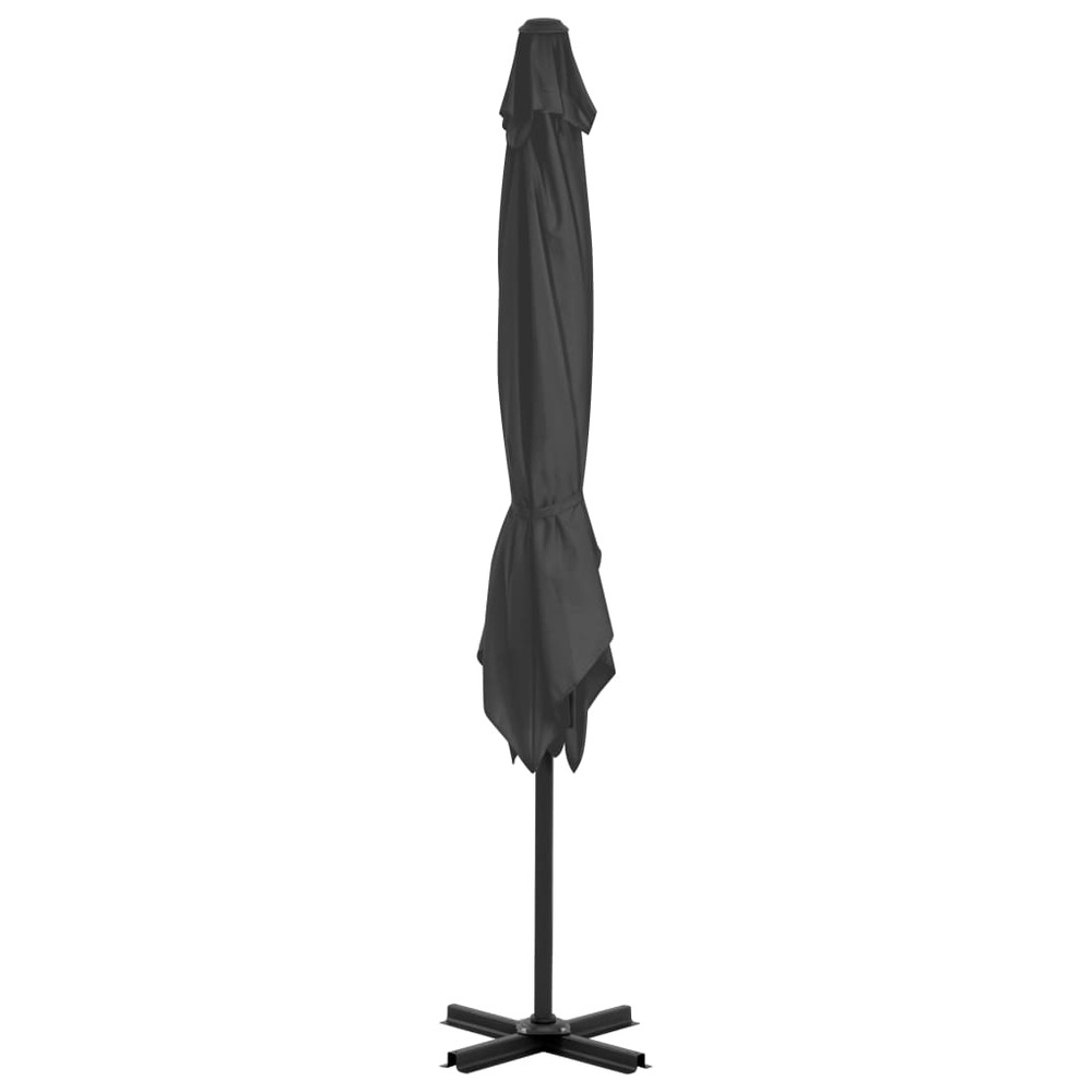 Parasol meuble de jardin en porte-à-faux mât en aluminium 250 x 250 cm anthracite