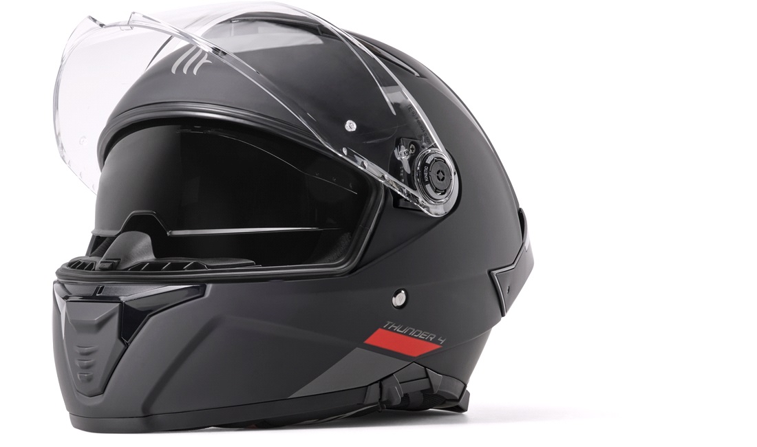Styrthjelm fullface MT Thunder 4 SV matsort str. L