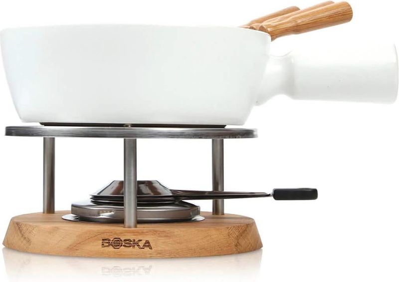 Boska Fondueset Bianco - Kaas Fondue - Wit - Vuurvaste Pan - 1,3 L