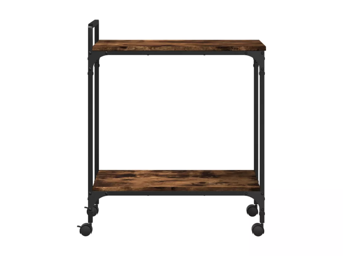Chariot de cuisine chêne fumé 60,5x31x72,5 cm bois d'ingénierie