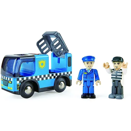Hape Polizeiauto mit Sirene, Spielfigur &-Fahrzeug, Eisenbahnwelt