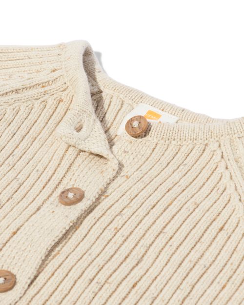 gilet maillé pour bébé écru
