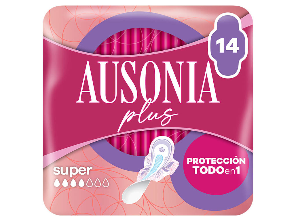 PENSOS HIGIÉNICOS ULTRAFINA PLUS SUPER AUSONIA 14 UN