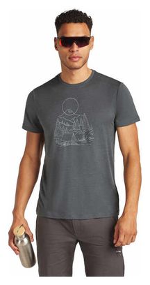 T-shirt Technique Icebreaker Merino 150 Tech Lite III Sunset Camp Noir