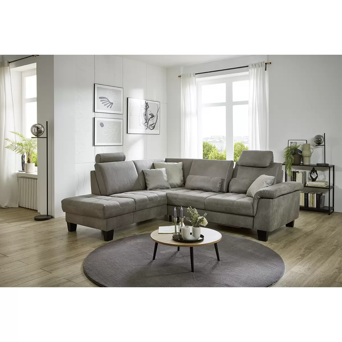 Ecksofa Lindau Grau