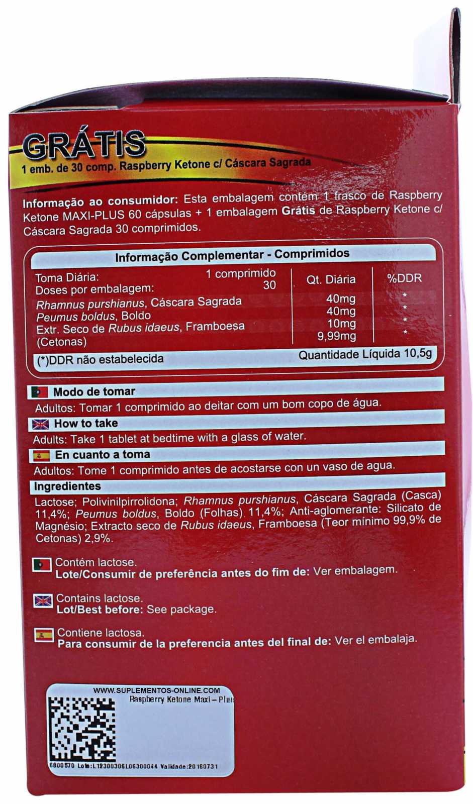 Pharmonate Raspberry Ketone Maxi Plus 60 + 30 cápsulas