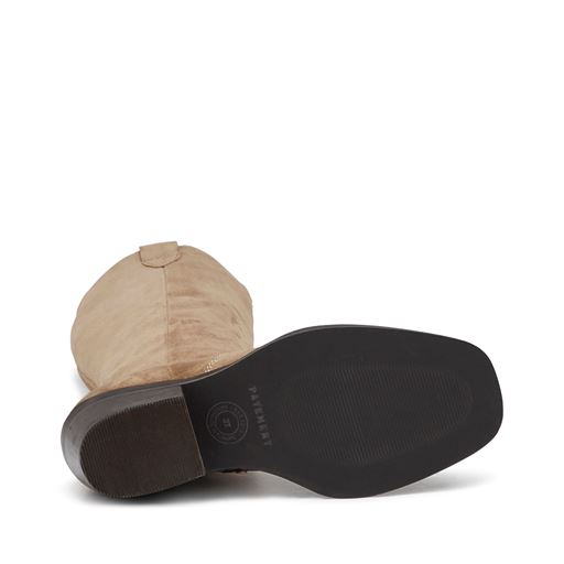 Pavement Dusty Long Støvler, Taupe Suede, 40